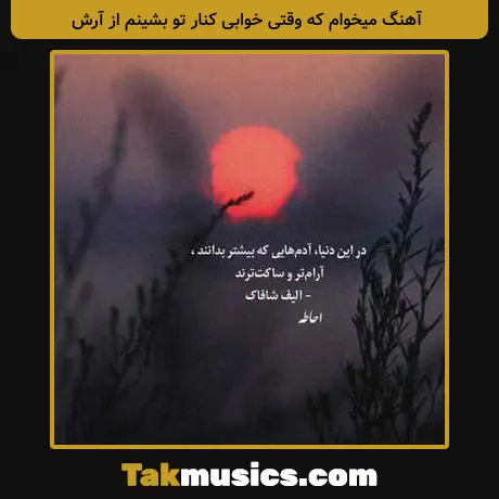 میخوام که وقتی خوابی کنار تو بشینم از آرش